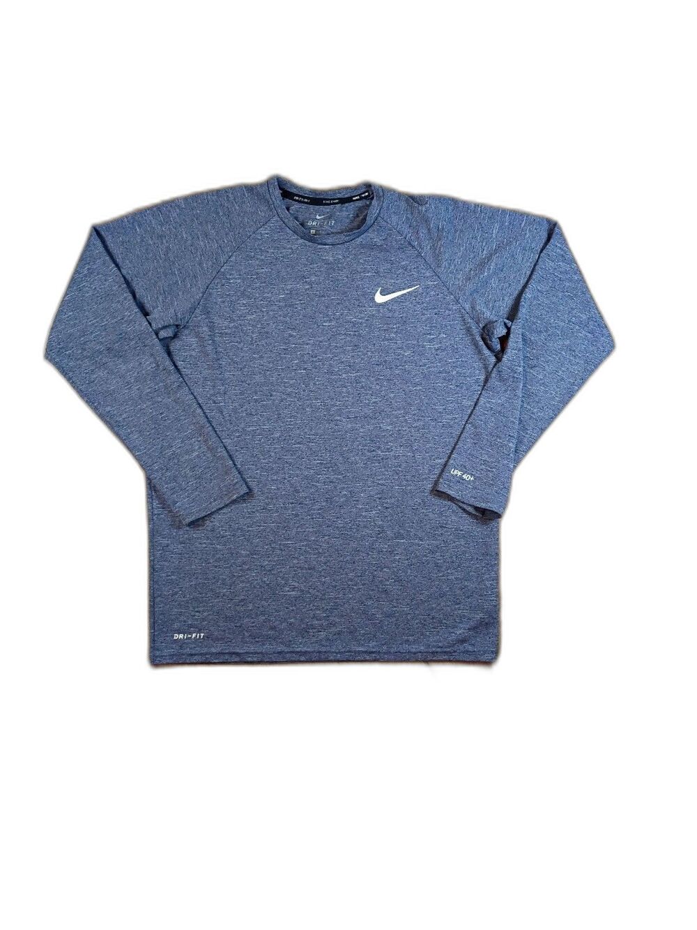 Nike Swim Dri-Fit Long Sleeve Mens S Blue UPF 40+